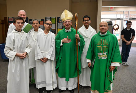 Bishop Knestout with Deacons and Servers
