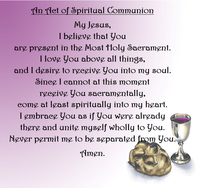 An act of spirital communion